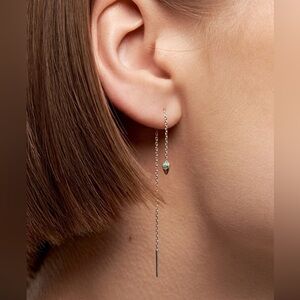 Opal Sterling Silver Dangle Earrings